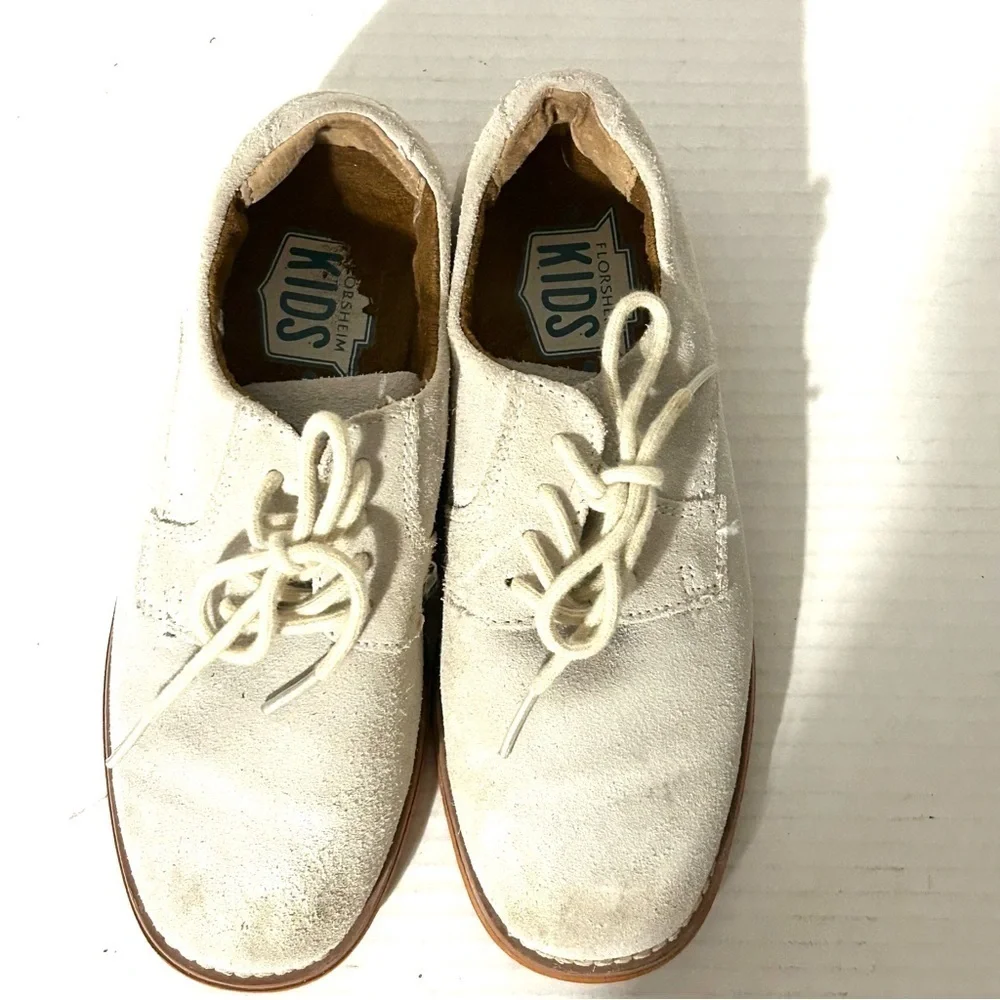 Florsheim Kearny Jr Boys Kids Size 2 M White Oxford Derby Dress Shoes Red Sole